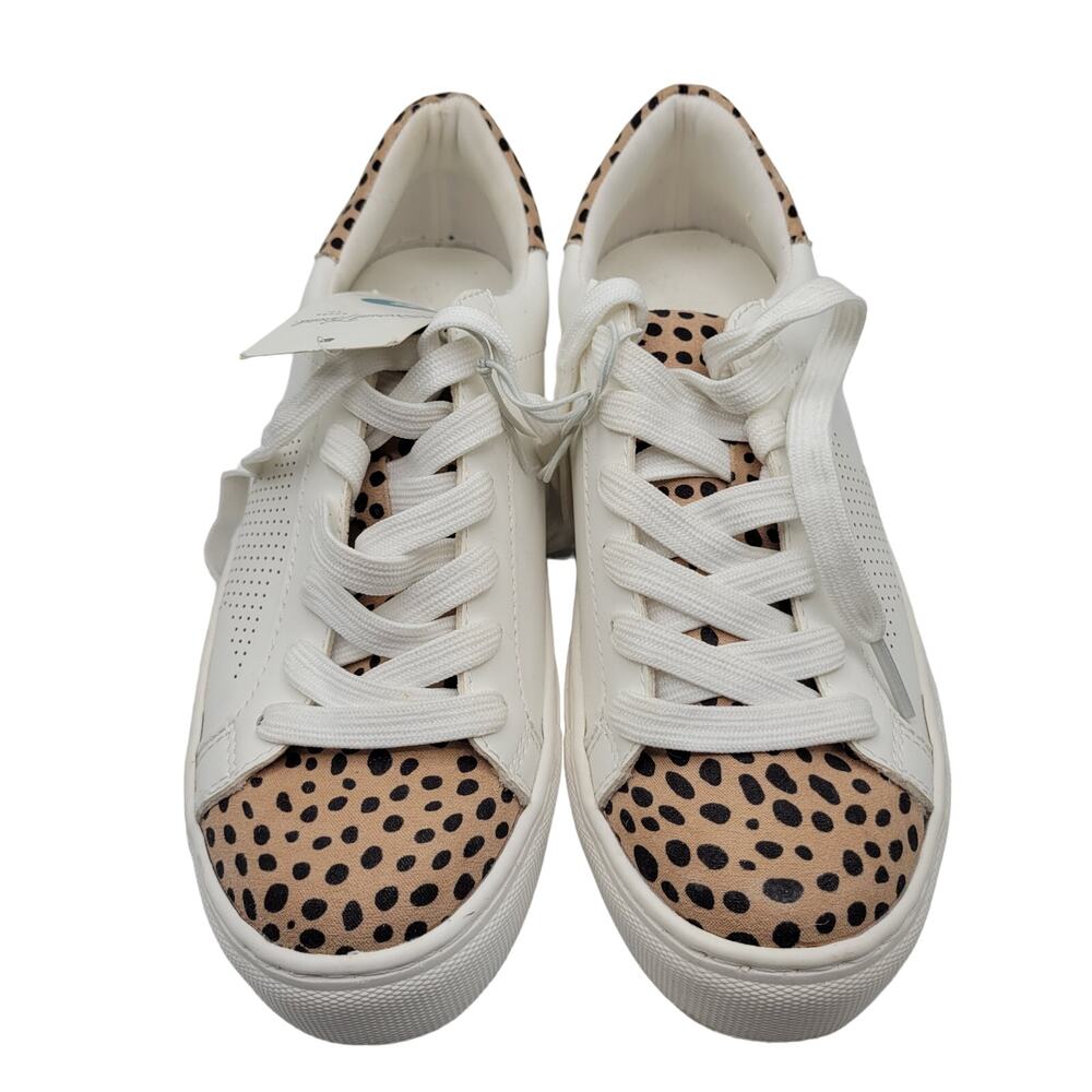 Universal Thread Sneakers, White/Leopard Print, Size 6, NWT